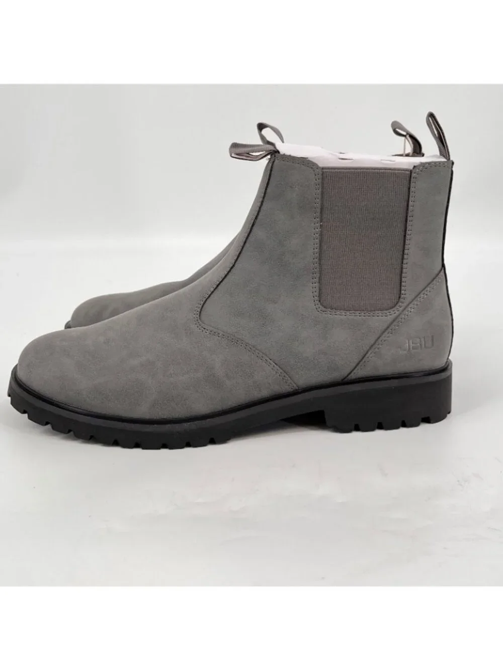 JBU Kai Water Resistant Chelsea Boot Men's Size 10 Grey Leather Pull-On